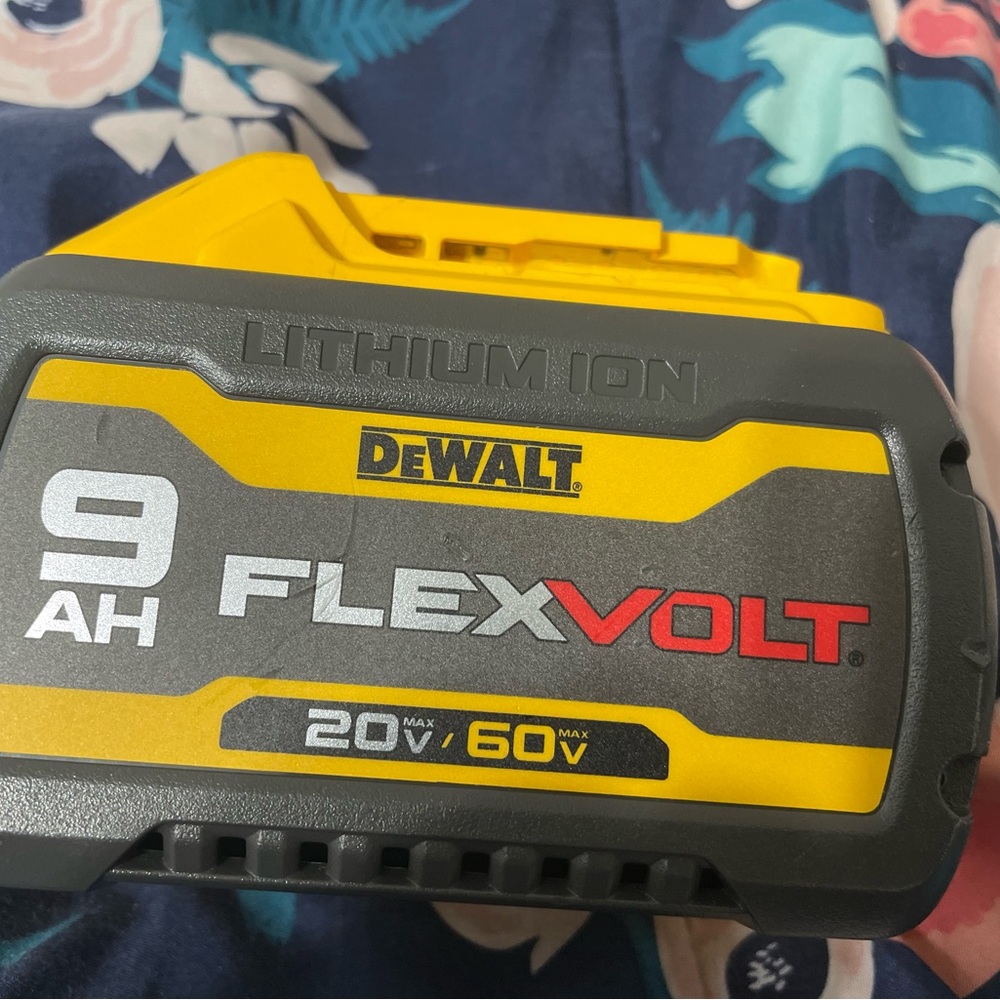 DeWalt Yellow and Gray Lithium Ion Battery